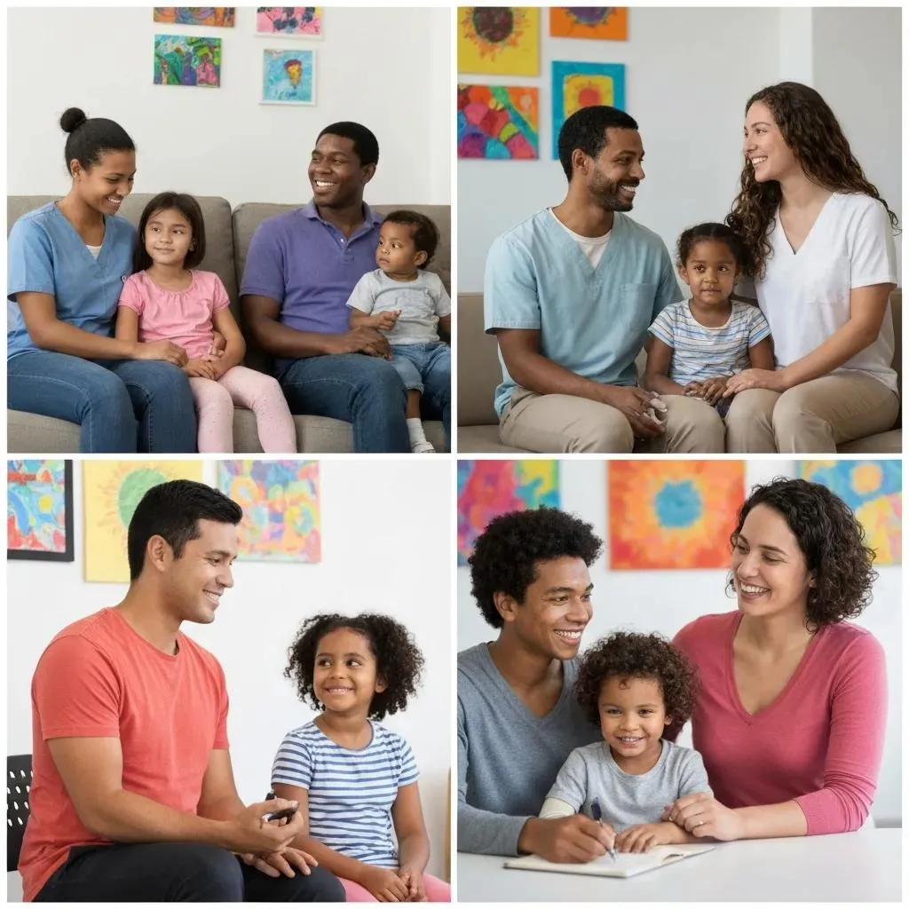 Visual Montage Of Different Family Therapy Approaches Used To Treat Substance Abuse