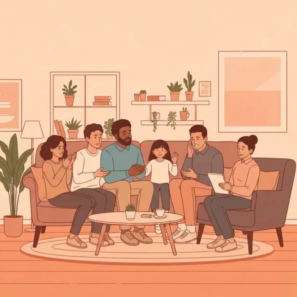 Blogs Family Counseling Session With A Therapist And Diverse Family Members Discussing Addiction Recovery