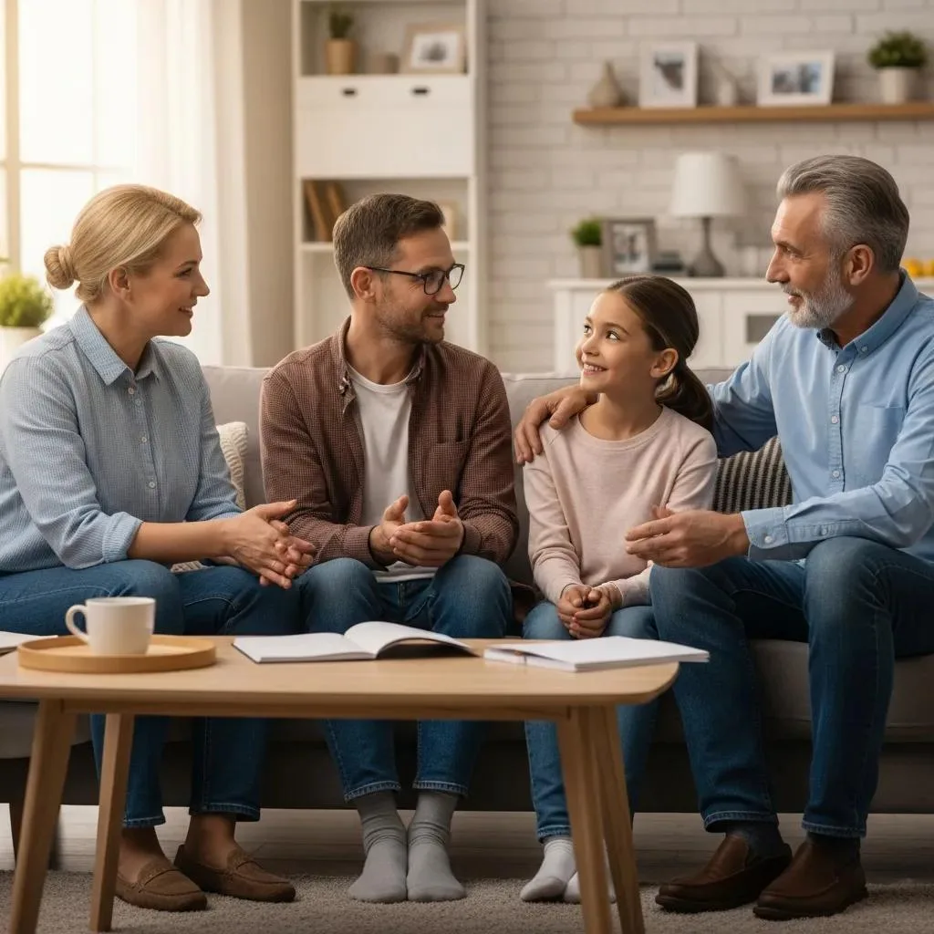 Genetics Of Addiction: Heredity &Amp; Substance Abuse Family Sitting Together, Listening And Supporting One Another