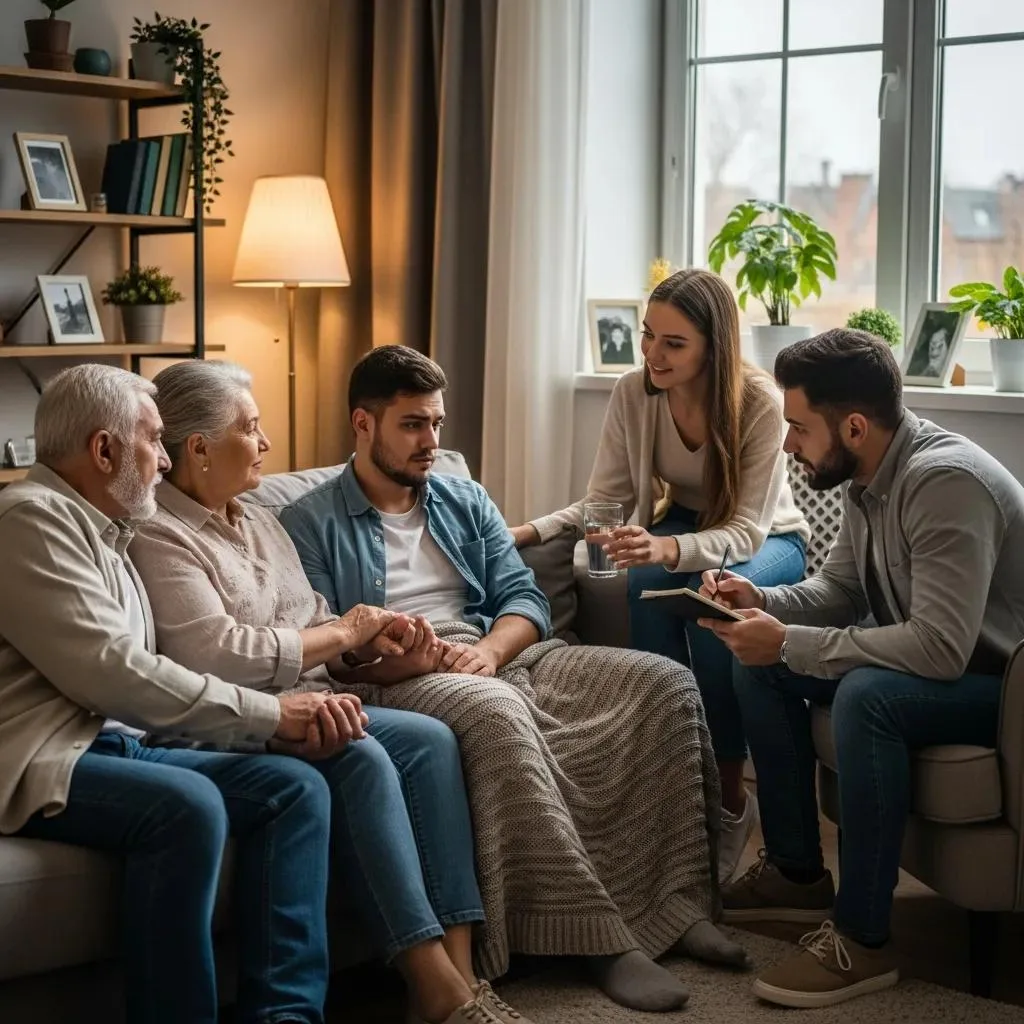 Common Withdrawal Symptoms &Amp; How To Manage Them Family Offering Calm, Practical Support To Someone In Withdrawal