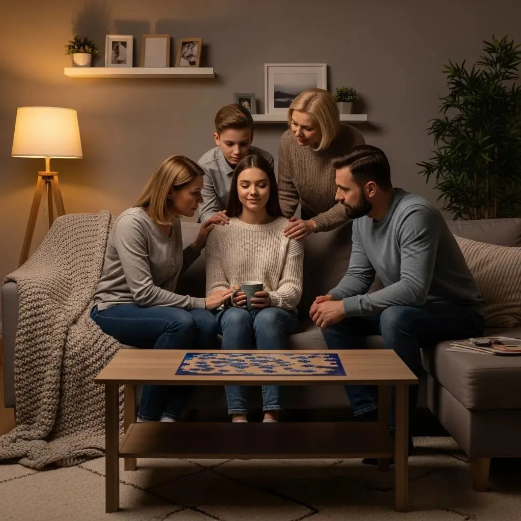 A Family Offering Support During A Loved One’s Recovery
