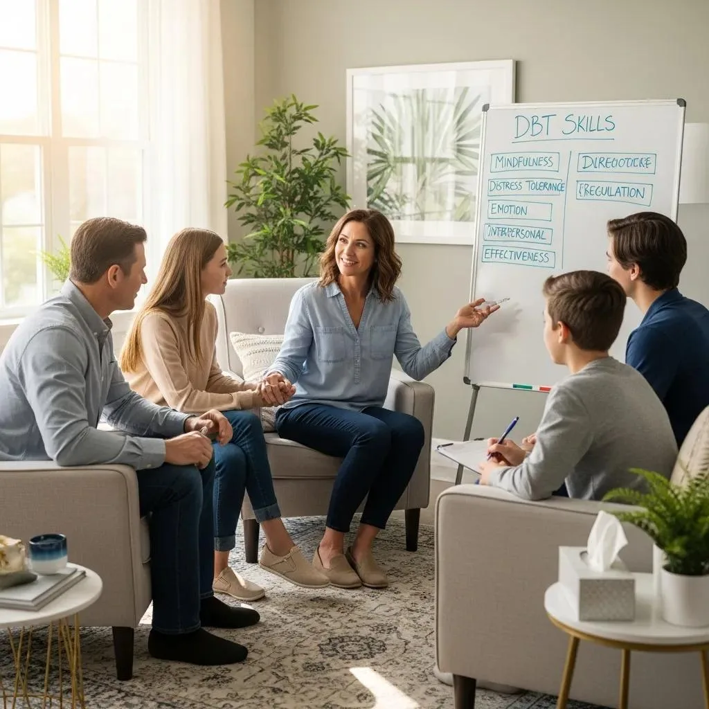 Family Session At Betterchoice Where Loved Ones Learn Dbt Skills To Support Recovery