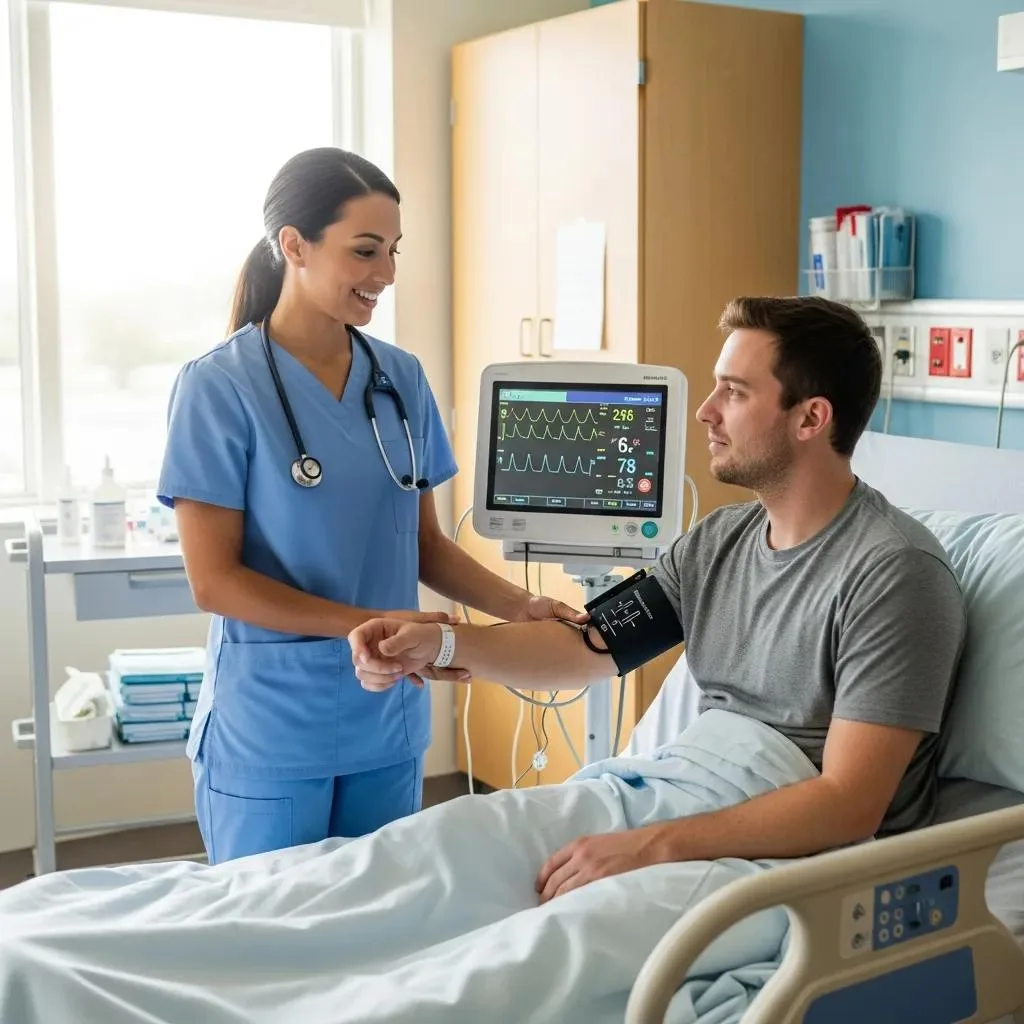 Clinical Staff Monitoring A Patient During Medically Supervised Opioid Detox