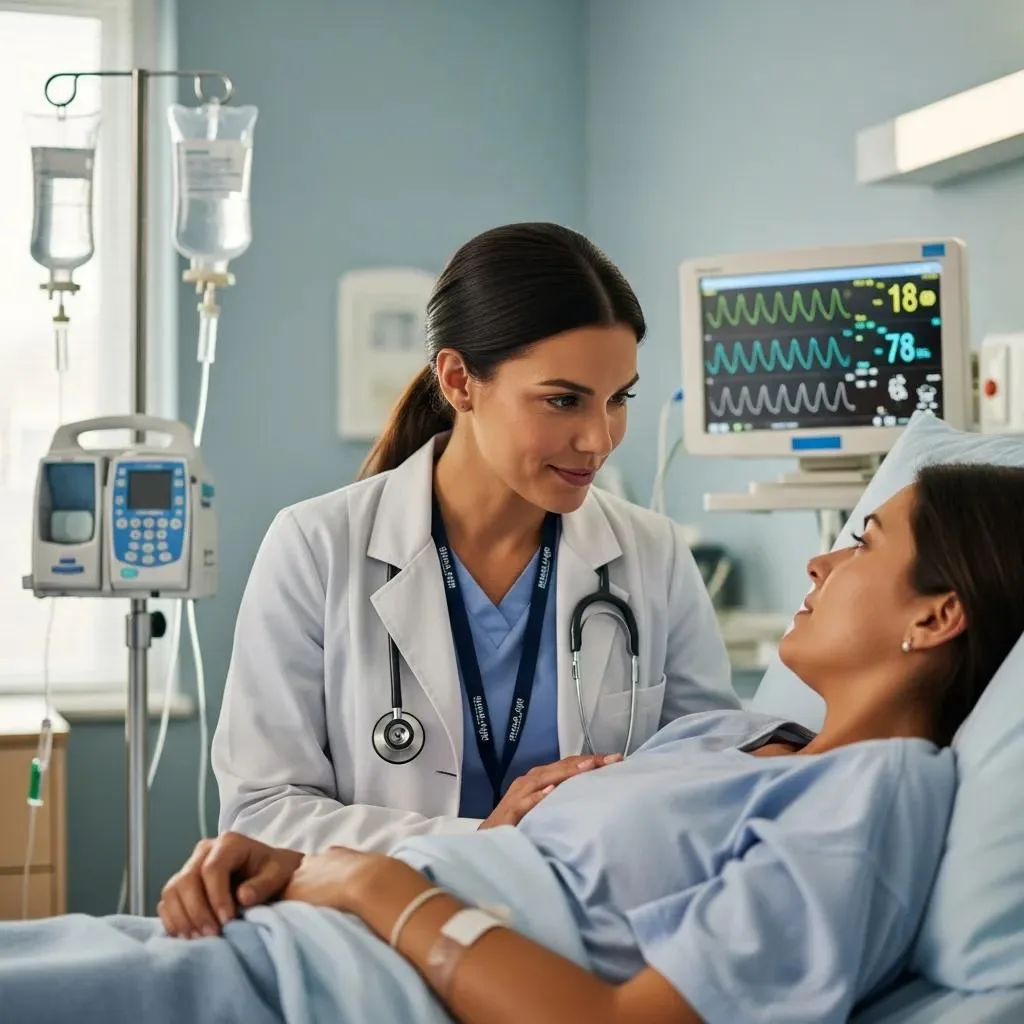 Clinician Monitoring A Patient During Opioid Withdrawal Care