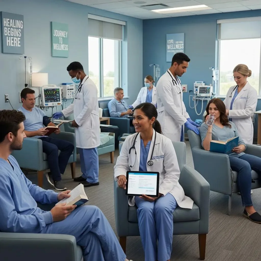 Medical Team Supporting A Patient During The Detox Process