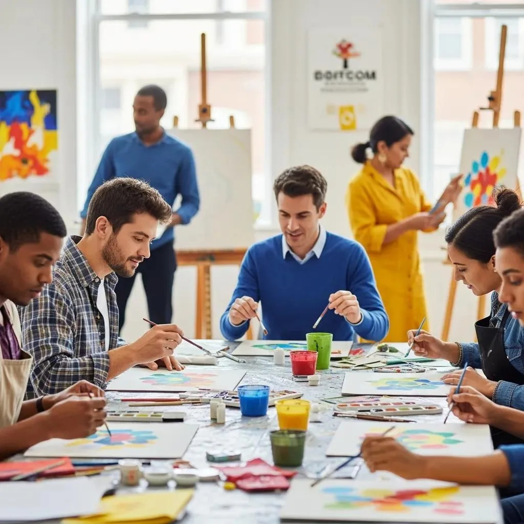 Experiential Therapy: Healing Through Activities People Creating Art In A Therapy Session — Color, Texture, And Expression Supporting Emotional Work