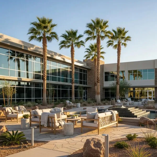 Modern Addiction Rehab Center In Las Vegas With Serene Outdoor Space