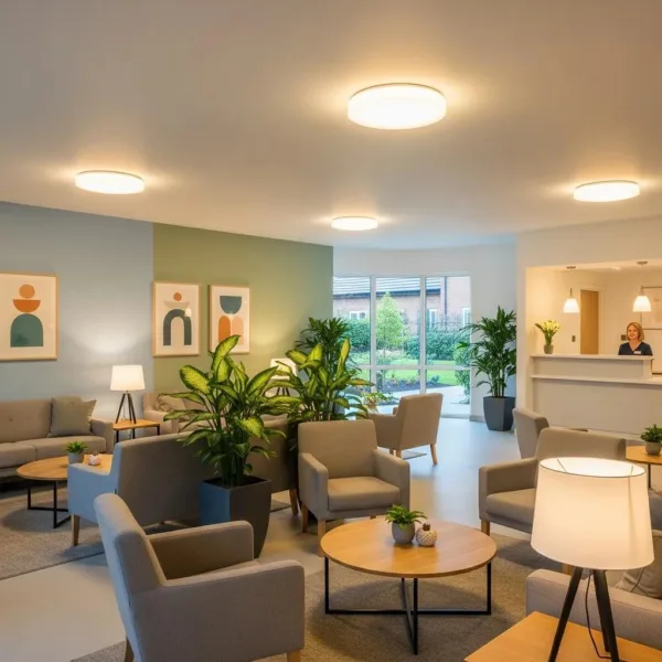 Modern Treatment Center For Alcohol Detoxification With A Calming Atmosphere