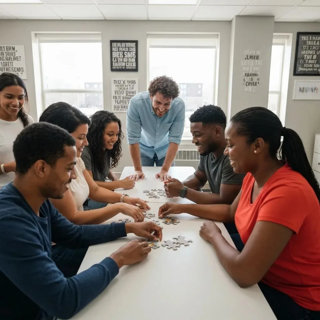 Participants Engaging In An Intensive Outpatient Program Activity