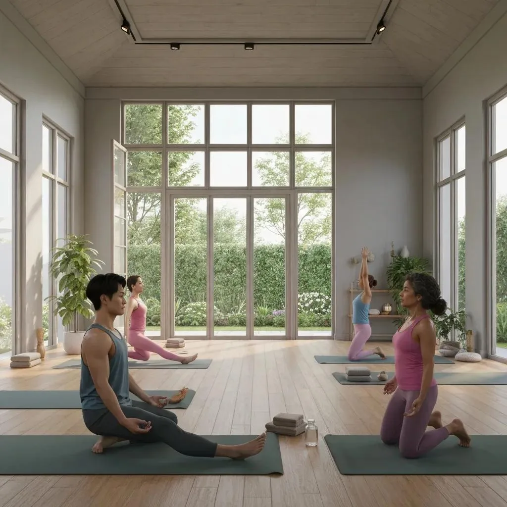 Inpatient Detox Services In Las Vegas Explained A Small Group Practicing Gentle Yoga As Part Of Complementary Therapy During Detox