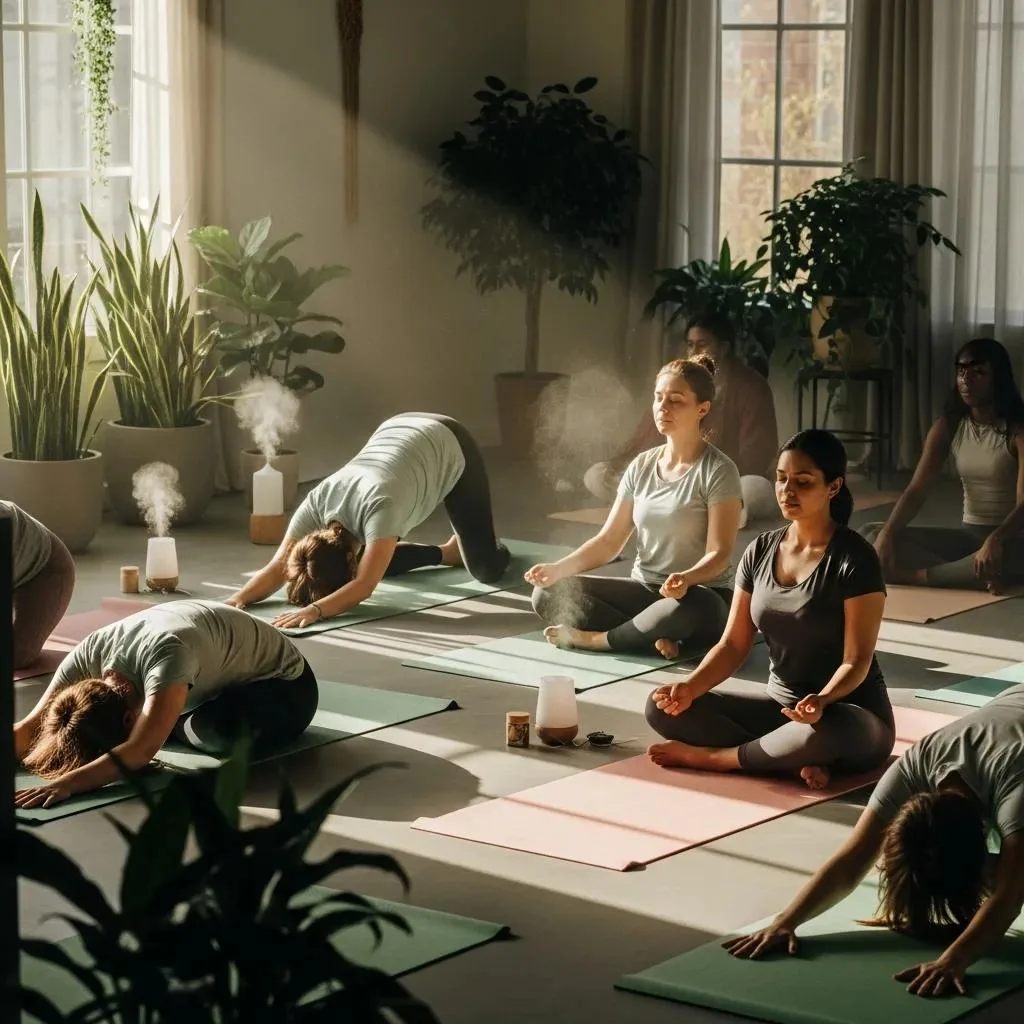 Participants In A Yoga Class — Holistic Therapies In Recovery