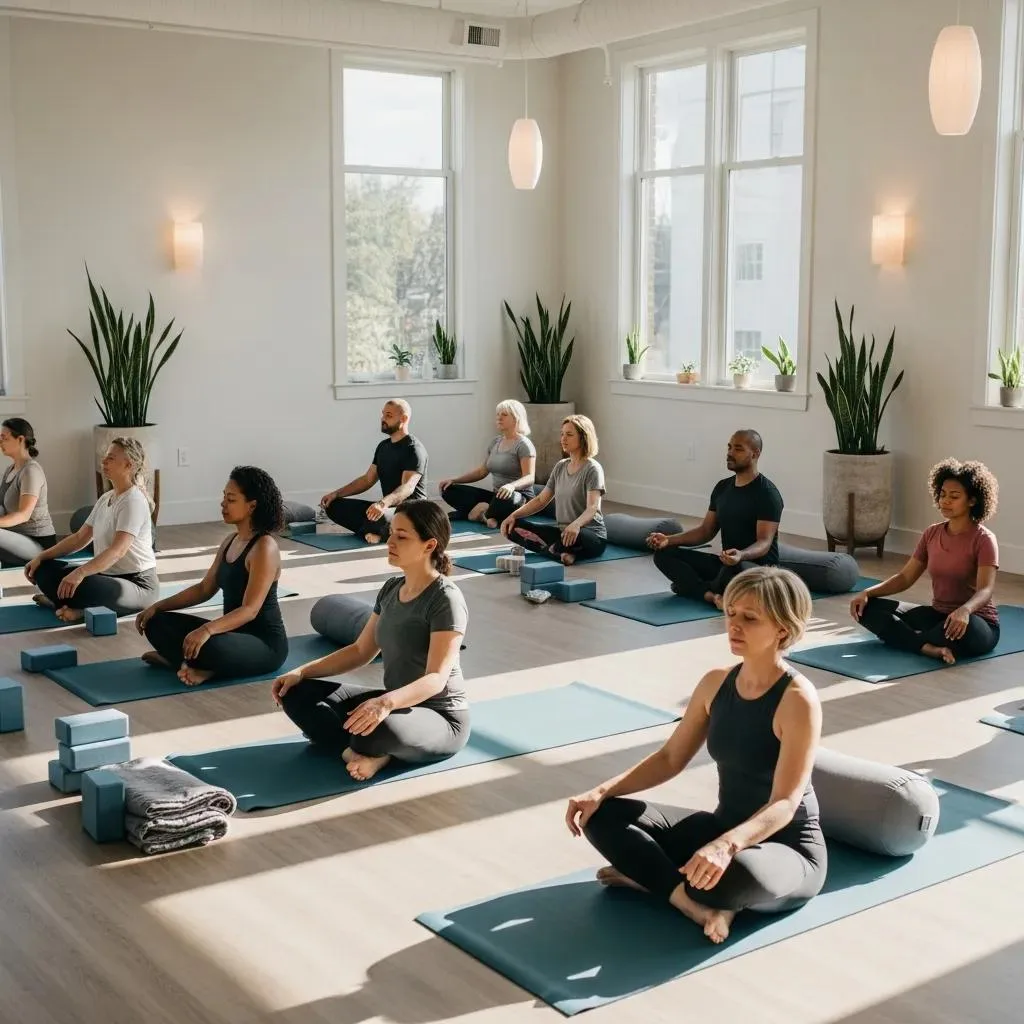 Treating Anxiety &Amp; Addiction Summerlin, Nevada Group Practicing Gentle Yoga And Mindfulness To Support Recovery And Reduce Anxiety
