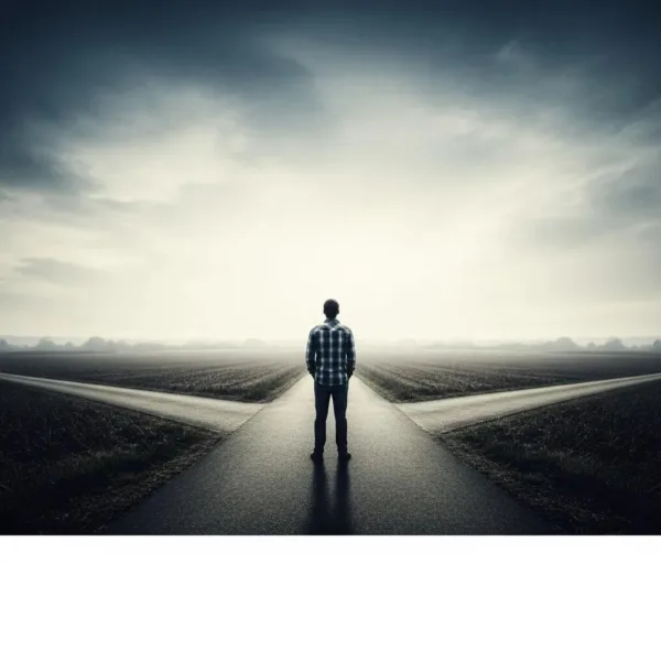 Blogs Person At A Crossroads Symbolizing Choices In Addiction Recovery