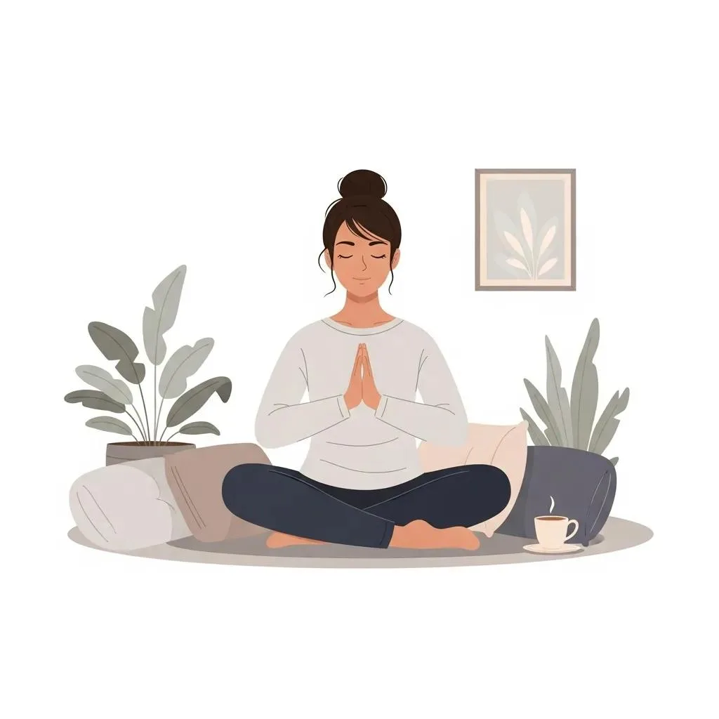 Person Meditating To Show Mindfulness Benefits For Spiritual Healing