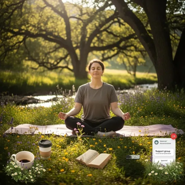 Blogs Person Practicing Mindfulness In Nature, Symbolizing Hope And Recovery In Addiction