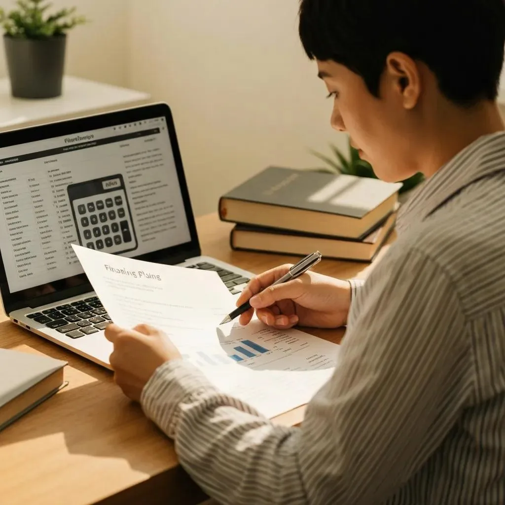 Person Organizing Bills And Insurance Paperwork At A Home Desk