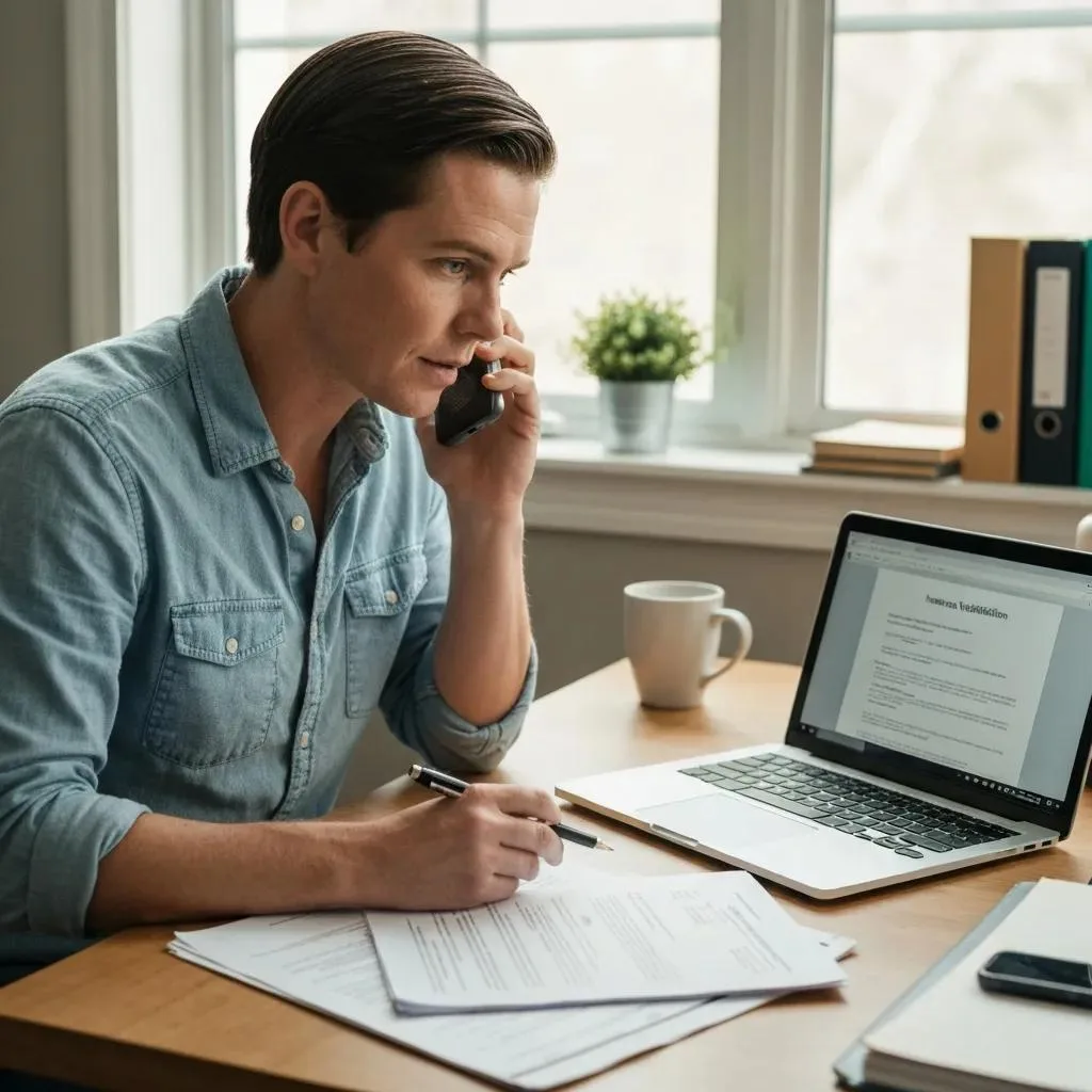 Person Checking Insurance Coverage For Addiction Treatment From A Home Office