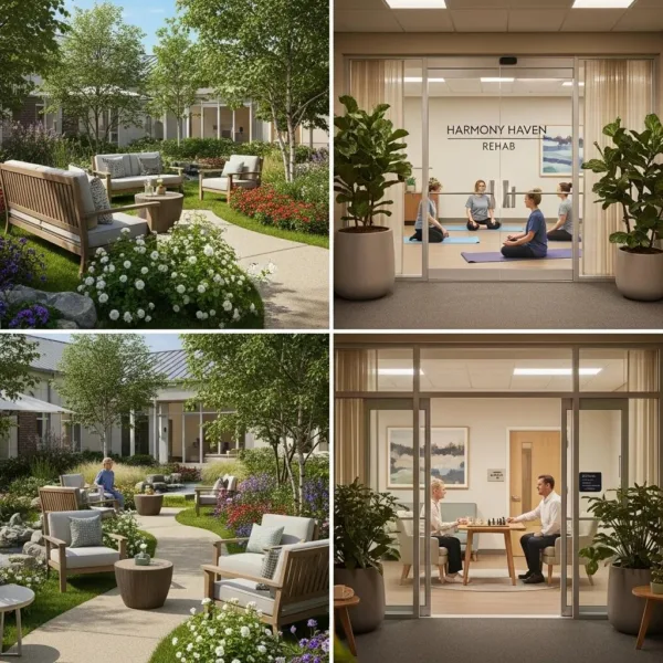 Rehabilitation Center Environment Illustrating Inpatient And Outpatient Care Settings