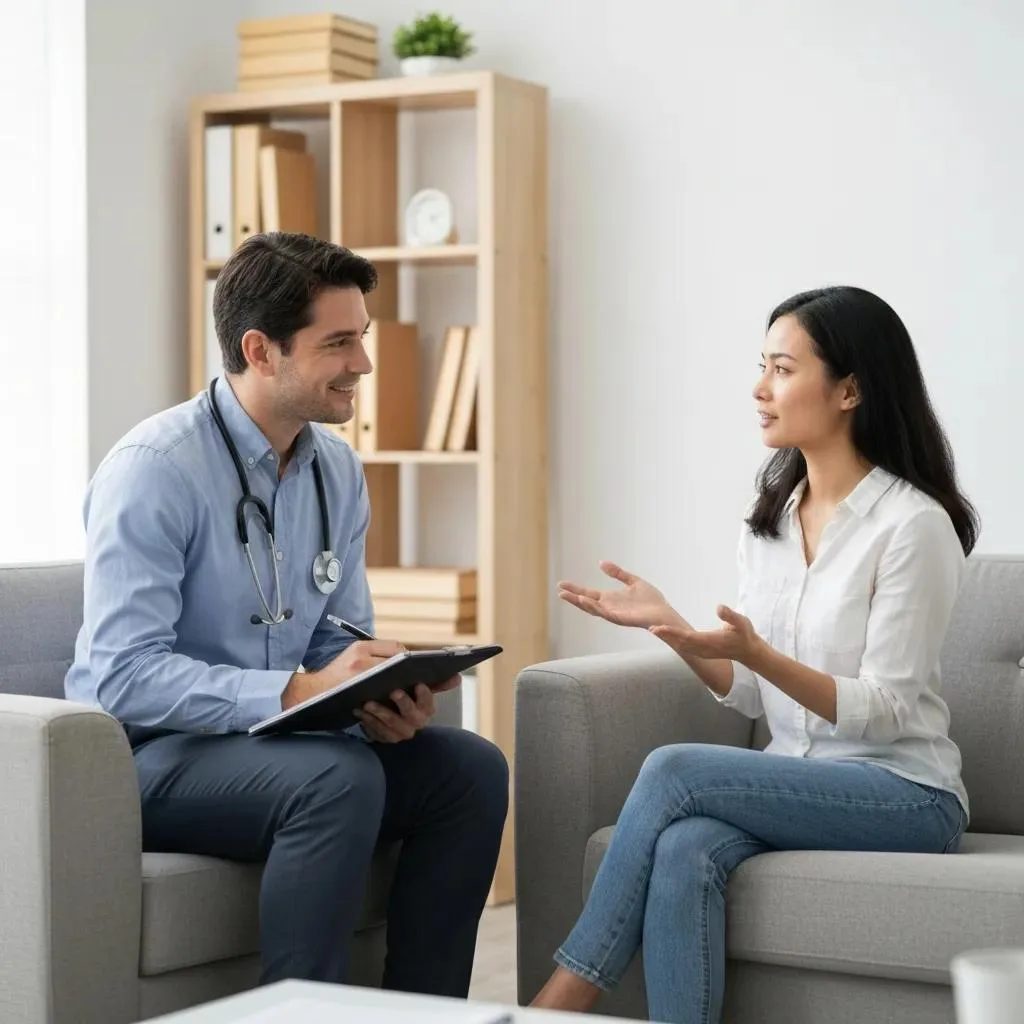 Therapist And Client In A Supportive Counseling Session