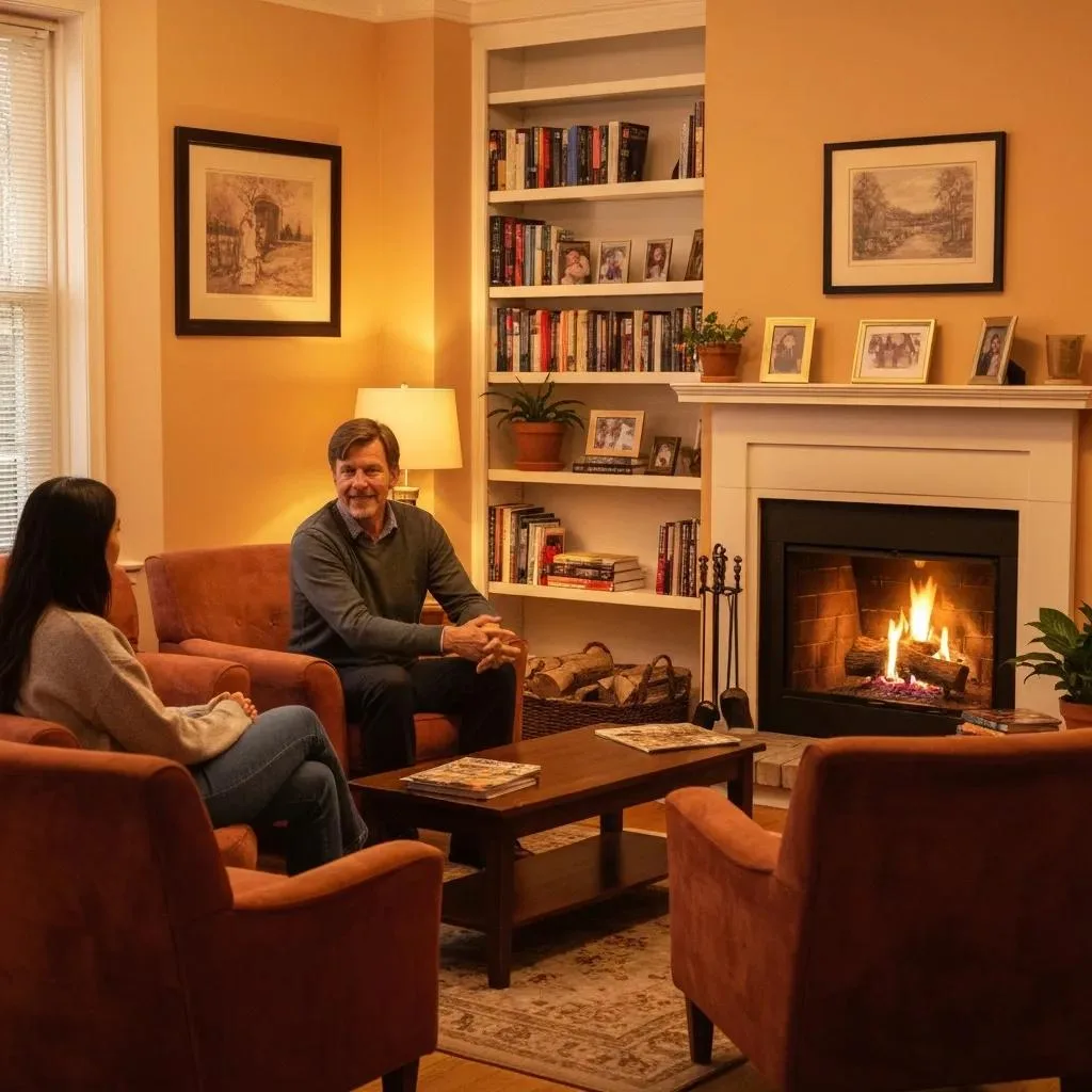 Therapist Leading An Outpatient Session In A Comfortable Office, Emphasizing Practical Support