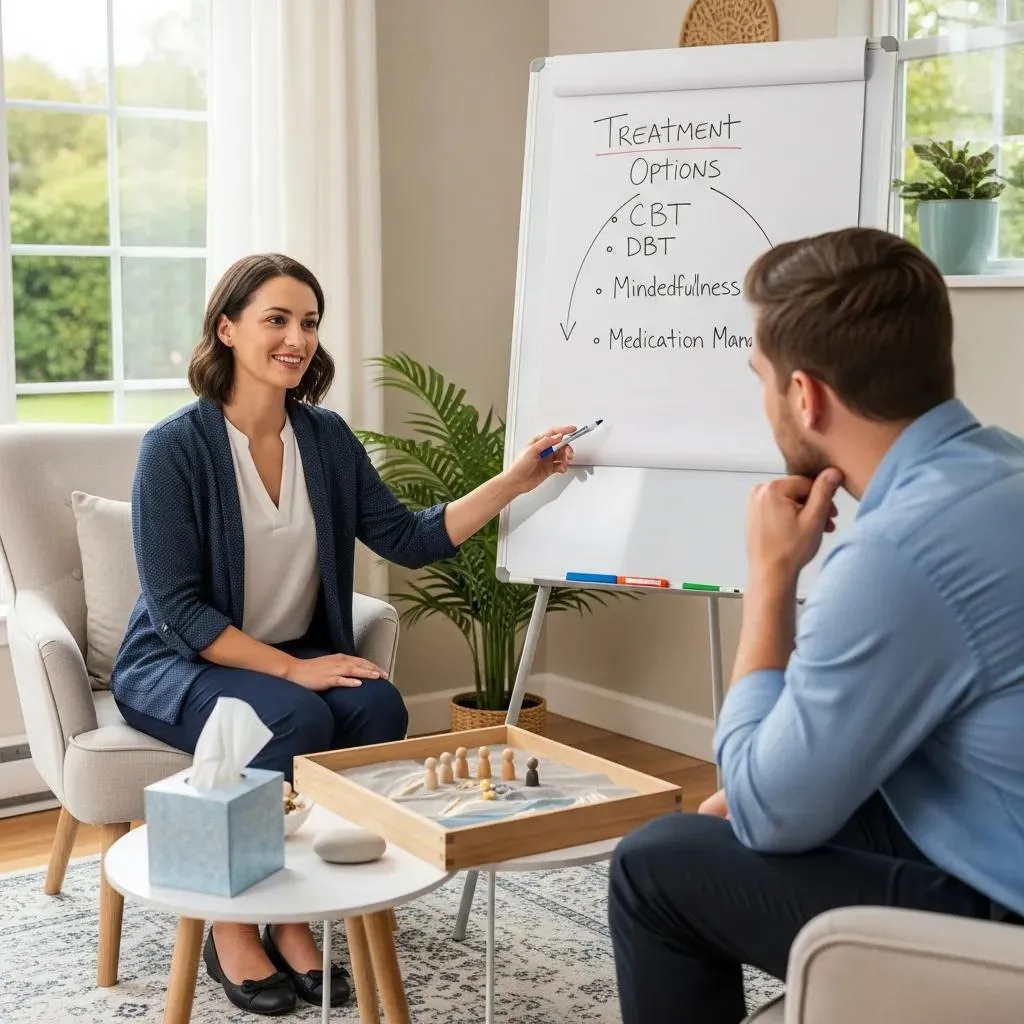 Clinician Reviewing Dual‑Diagnosis Treatment Options With A Patient