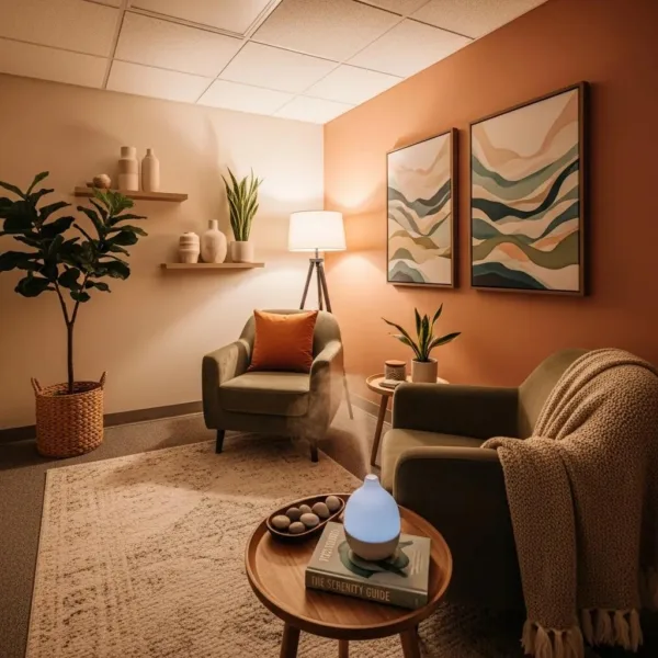 Therapy Room Designed For Emotional Support And Healing In Addiction Recovery