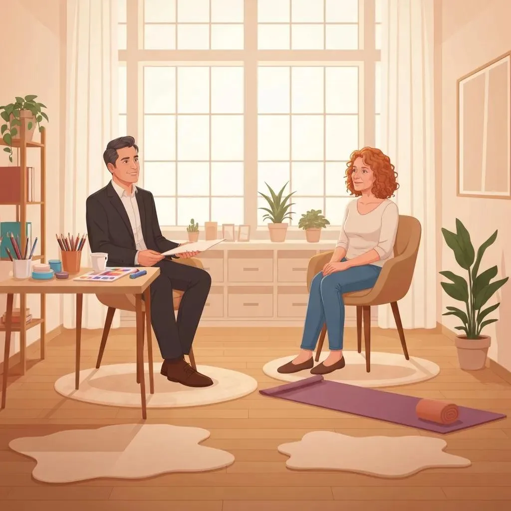 Therapy Session Illustrating Clinical And Supportive Approaches In A Rehab Facility