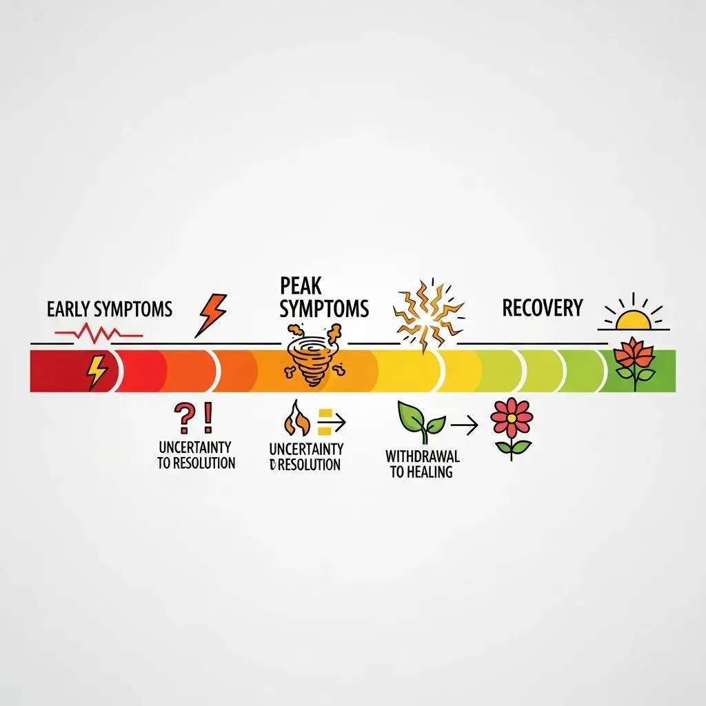 Timeline Of Fentanyl Detox Stages Showing Symptom Progression