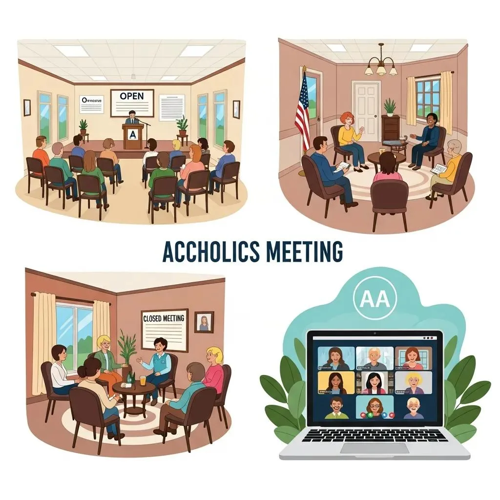 Variety Of Alcoholics Anonymous Meeting Types In Las Vegas Including Open, Closed, And Online Formats