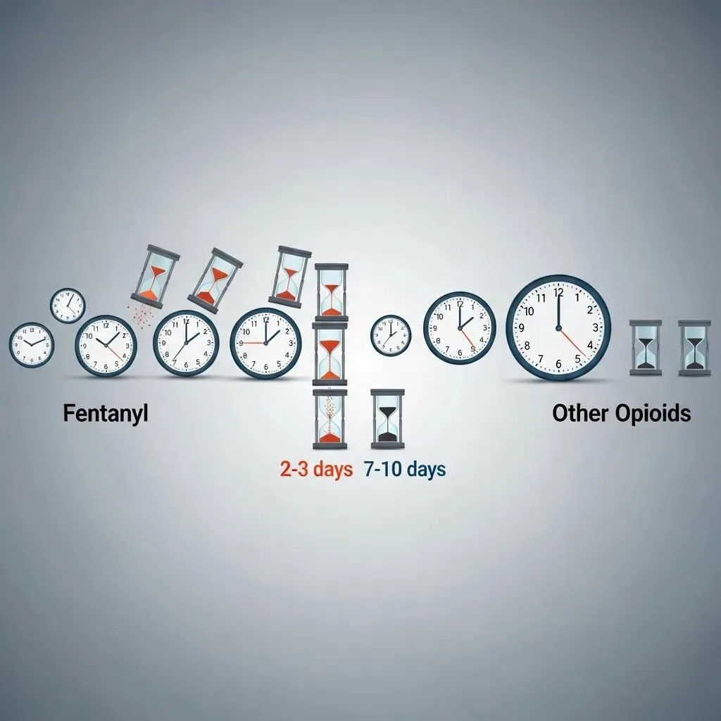 Graphic Showing Fentanyl Withdrawal Timing Compared With Other Opioids