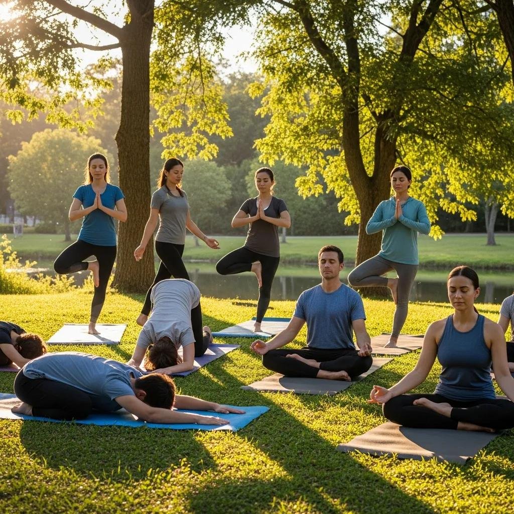 Our Holistic Healing Approach To Addiction Treatment Outdoor Restorative Yoga Session Supporting Stress Reduction And Recovery